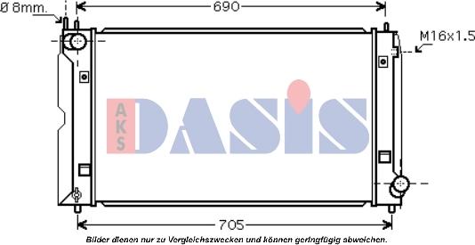 AKS Dasis 210156N - Radiators, Motora dzesēšanas sistēma autodraugiem.lv