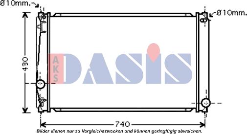 AKS Dasis 210162N - Radiators, Motora dzesēšanas sistēma autodraugiem.lv