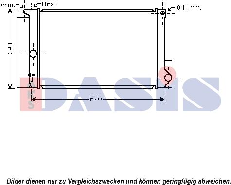 AKS Dasis 210186N - Radiators, Motora dzesēšanas sistēma autodraugiem.lv