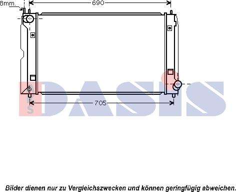 AKS Dasis 210183N - Radiators, Motora dzesēšanas sistēma autodraugiem.lv