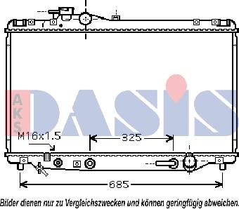 AKS Dasis 210136N - Radiators, Motora dzesēšanas sistēma autodraugiem.lv