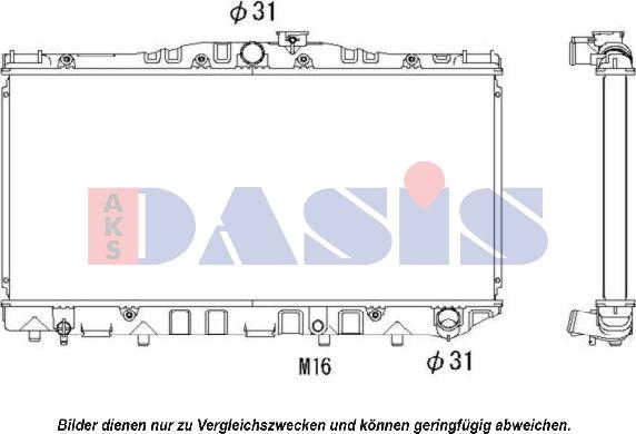 AKS Dasis 210320N - Radiators, Motora dzesēšanas sistēma autodraugiem.lv