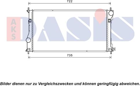 AKS Dasis 210263N - Radiators, Motora dzesēšanas sistēma autodraugiem.lv