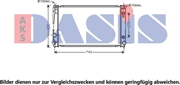 AKS Dasis 210285N - Radiators, Motora dzesēšanas sistēma autodraugiem.lv