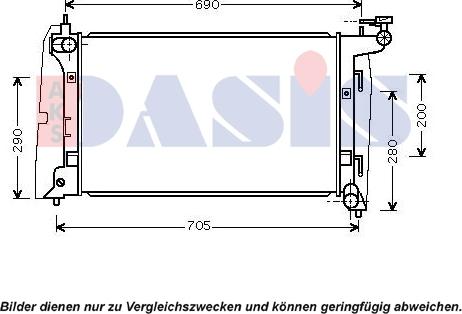 AKS Dasis 210228N - Radiators, Motora dzesēšanas sistēma autodraugiem.lv