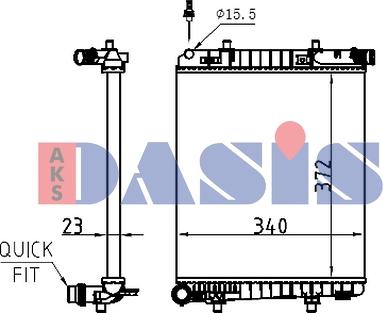 AKS Dasis 210275N - Radiators, Motora dzesēšanas sistēma autodraugiem.lv