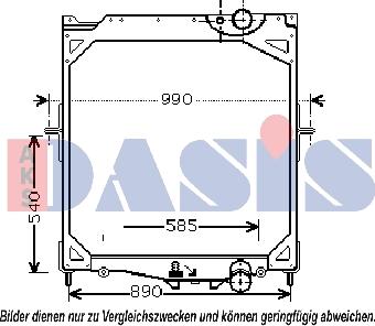 AKS Dasis 280005N - Radiators, Motora dzesēšanas sistēma autodraugiem.lv