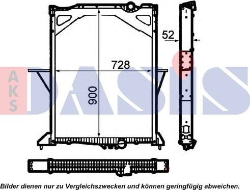 AKS Dasis 280021N - Radiators, Motora dzesēšanas sistēma autodraugiem.lv