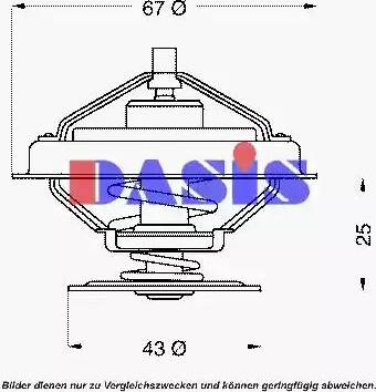 AKS Dasis 750909N - Termostats, Dzesēšanas šķidrums autodraugiem.lv