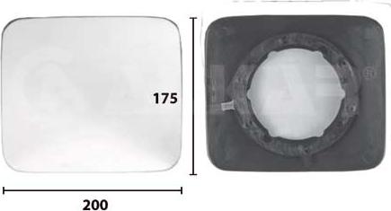 Alkar 7477247 - Spoguļstikls, Platleņķa spogulis autodraugiem.lv