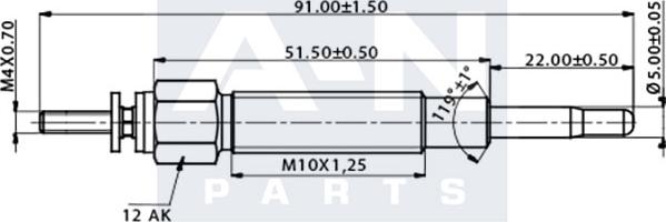 A-N PARTS A-N092194 - Kvēlsvece autodraugiem.lv