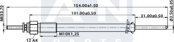 A-N PARTS A-N154106 - Kvēlsvece autodraugiem.lv