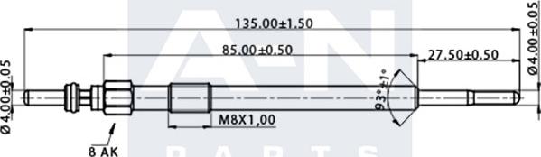 A-N PARTS A-N135008 - Kvēlsvece autodraugiem.lv