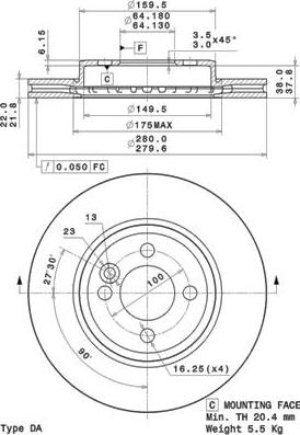 Dynamatrix DBD1617 - Bremžu diski autodraugiem.lv