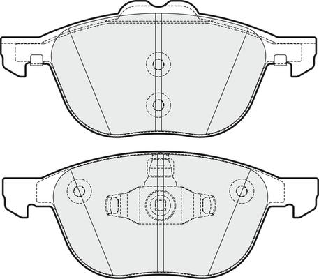 DJ Parts BP2307 - Bremžu uzliku kompl., Disku bremzes autodraugiem.lv