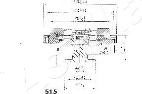 Ashika 36-05-515 - Sajūgs, Radiatora ventilators autodraugiem.lv