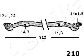 Ashika 27-02-210 - Stūres šķērsstiepnis autodraugiem.lv