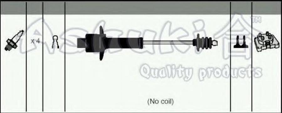 Ashuki 1614-3402 - Augstsprieguma vadu komplekts autodraugiem.lv