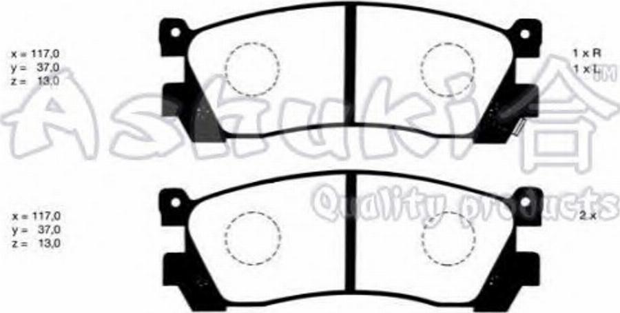 Ashuki 10835003 - Bremžu uzliku kompl., Disku bremzes autodraugiem.lv
