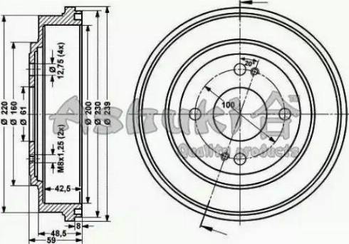 Ashuki 1020-7004 - Bremžu trumulis autodraugiem.lv