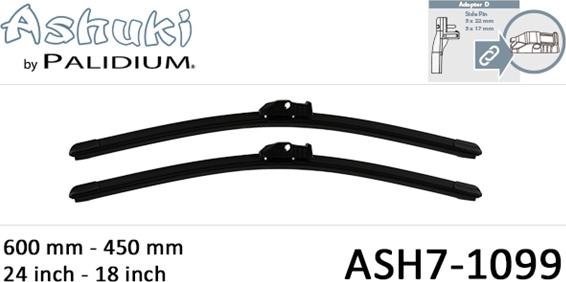 Ashuki ASH7-1099 - Stikla tīrītāja slotiņa autodraugiem.lv