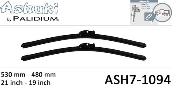 Ashuki ASH7-1094 - Stikla tīrītāja slotiņa autodraugiem.lv