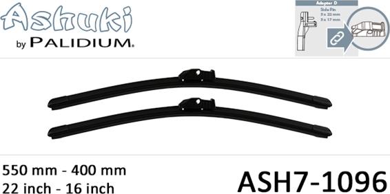 Ashuki ASH7-1096 - Stikla tīrītāja slotiņa autodraugiem.lv