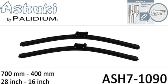 Ashuki ASH7-1090 - Stikla tīrītāja slotiņa autodraugiem.lv