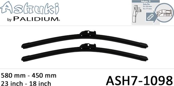 Ashuki ASH7-1098 - Stikla tīrītāja slotiņa autodraugiem.lv