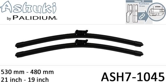 Ashuki ASH7-1045 - Stikla tīrītāja slotiņa autodraugiem.lv
