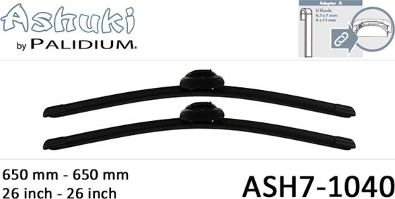 Ashuki ASH7-1040 - Stikla tīrītāja slotiņa autodraugiem.lv