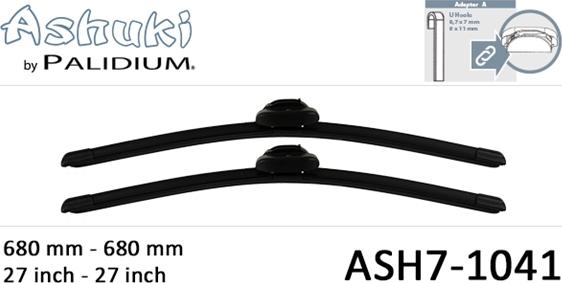 Ashuki ASH7-1041 - Stikla tīrītāja slotiņa autodraugiem.lv