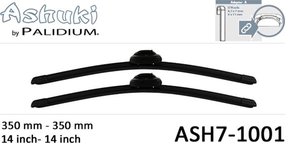 Ashuki ASH7-1001 - Stikla tīrītāja slotiņa autodraugiem.lv