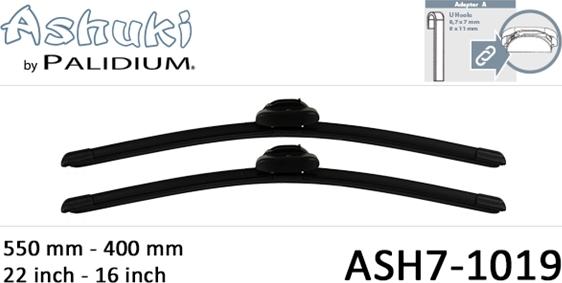 Ashuki ASH7-1019 - Stikla tīrītāja slotiņa autodraugiem.lv