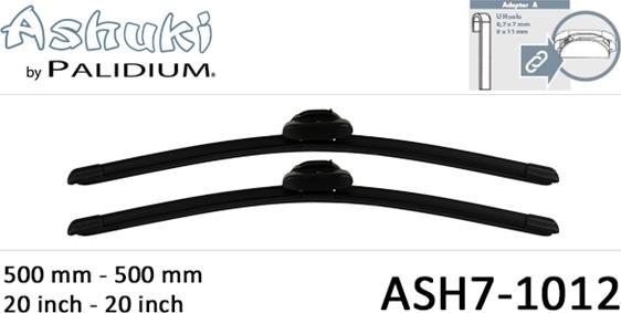 Ashuki ASH7-1012 - Stikla tīrītāja slotiņa autodraugiem.lv