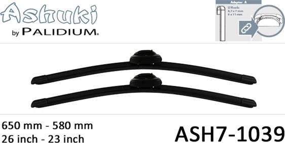 Ashuki ASH7-1039 - Stikla tīrītāja slotiņa autodraugiem.lv