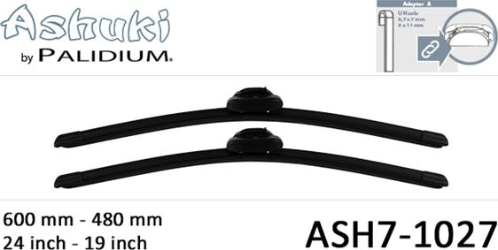 Ashuki ASH7-1027 - Stikla tīrītāja slotiņa autodraugiem.lv