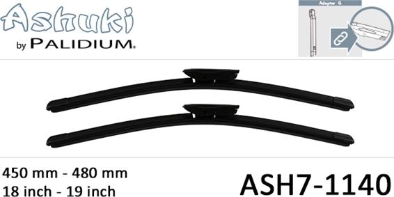 Ashuki ASH7-1140 - Stikla tīrītāja slotiņa autodraugiem.lv