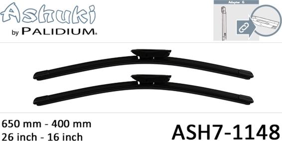 Ashuki ASH7-1148 - Stikla tīrītāja slotiņa autodraugiem.lv
