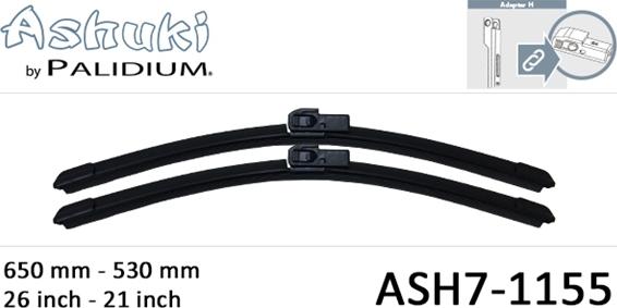 Ashuki ASH7-1155 - Stikla tīrītāja slotiņa autodraugiem.lv