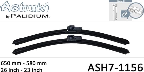 Ashuki ASH7-1156 - Stikla tīrītāja slotiņa autodraugiem.lv