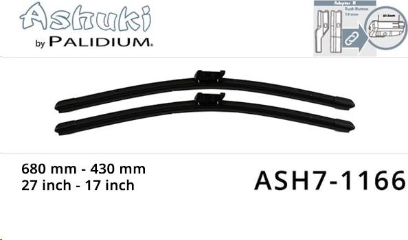 Ashuki ASH7-1166 - Stikla tīrītāja slotiņa autodraugiem.lv