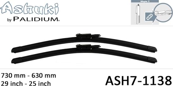 Ashuki ASH7-1138 - Stikla tīrītāja slotiņa autodraugiem.lv