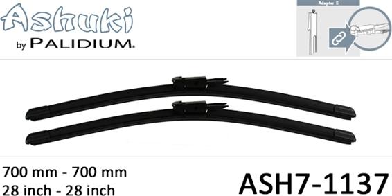 Ashuki ASH7-1137 - Stikla tīrītāja slotiņa autodraugiem.lv