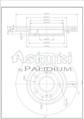 Ashuki K016-68 - Bremžu diski autodraugiem.lv