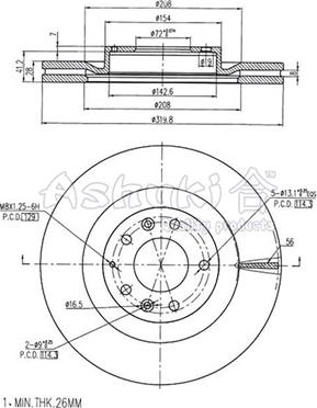 Ashuki M606-50 - Bremžu diski autodraugiem.lv