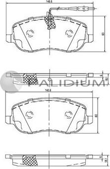 Ashuki P1-1166 - Bremžu uzliku kompl., Disku bremzes autodraugiem.lv