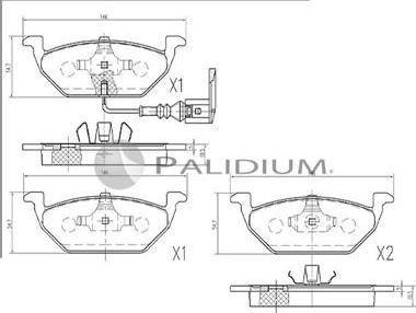 Ashuki P1-1105 - Bremžu uzliku kompl., Disku bremzes autodraugiem.lv