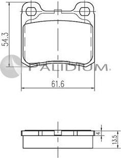 Ashuki P1-1221 - Bremžu uzliku kompl., Disku bremzes autodraugiem.lv