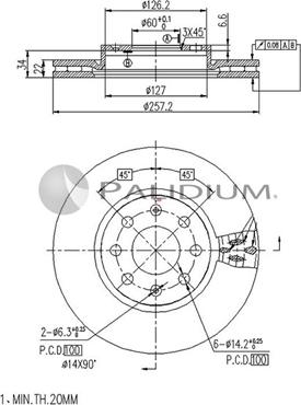 Ashuki P330-043 - Bremžu diski autodraugiem.lv